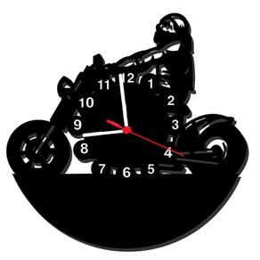 Relógio de Parede Decorativo Motocicleta - Preto
