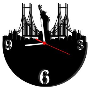 Relógio de Parede Decorativo New York - Preto