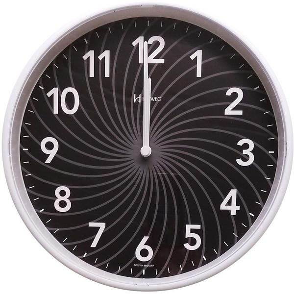 Relógio de Parede Decorativo Preto Herweg 6182-034