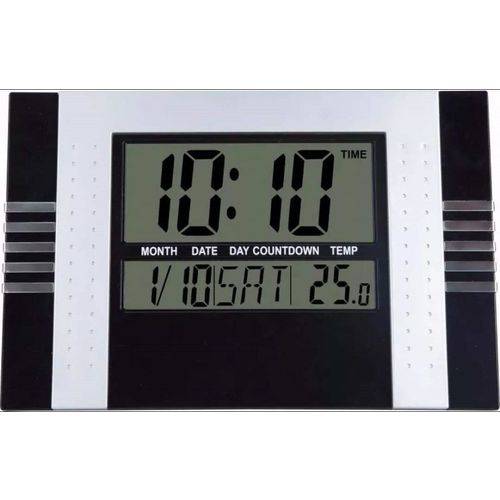 Tudo sobre 'Relógio de Parede Digital com Temperatura Data e Despertador Kenko Kk-5850'