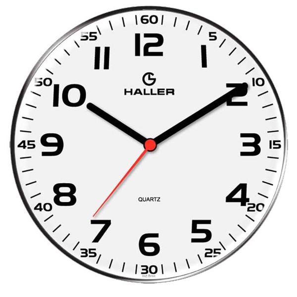 Relógio de Parede Disco 5609/01 22cm Branco - Haller
