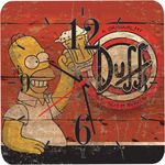 Relógio de Parede Duff Homer Simpsons Cerveja Quadrado