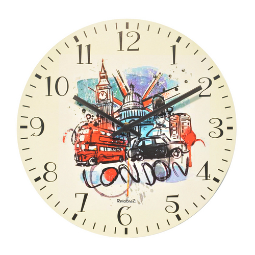 Relógio de Parede Estampado 29x29 - Londres