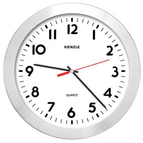 Relógio de Parede Futura 6056/33 30cm Branco Kienzle