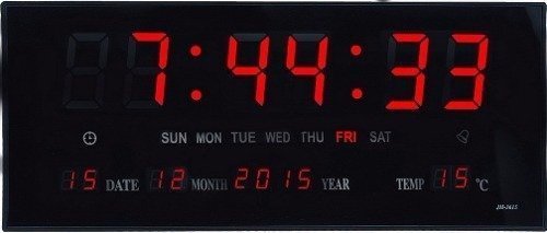 Relógio de Parede Grande Led Digital Calendario Temperatura