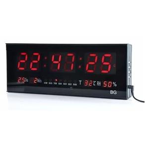 Relógio de Parede Grande Painel Led Digital Calendário Hora Temperatura