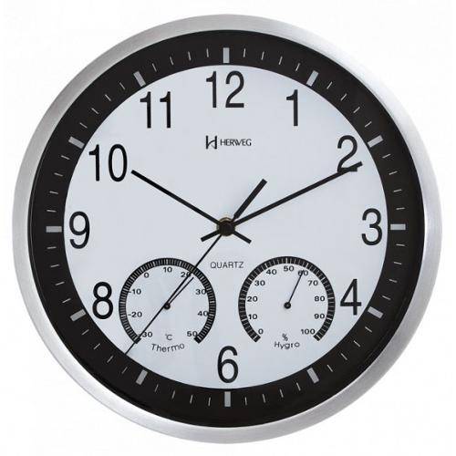 Tamanhos, Medidas e Dimensões do produto Relógio de Parede Higrômetro Termômetro Herweg 6416 021 Branco
