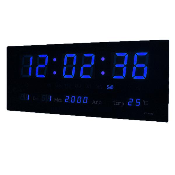 Relógio de Parede Led Digital Grande Termômetro - Relógio Parede