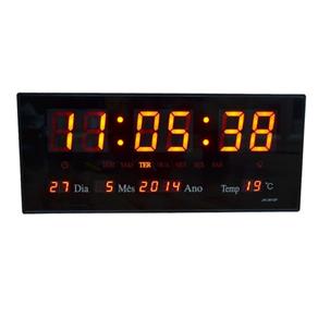 Relógio de Parede Led Digital Termômetro Alarme e Calendário - 3615
