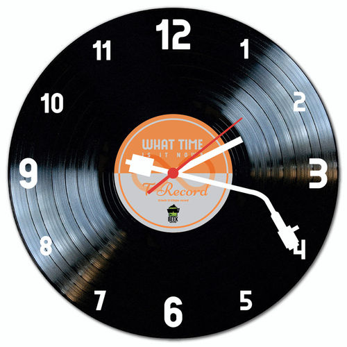 Relógio de Parede LP Disco de Vinil Orange
