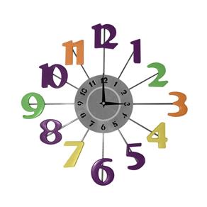 Relógio de Parede - Números Coloridos Mabruk