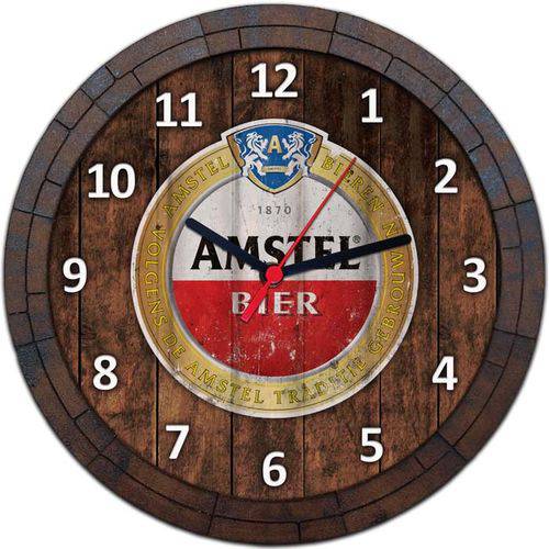 Tamanhos, Medidas e Dimensões do produto Relógio de Parede Quadro Tampa de Barril Cerveja Bebida W056