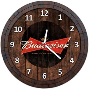Relógio de Parede Quadro Tampa de Barril Cerveja Bebida W061
