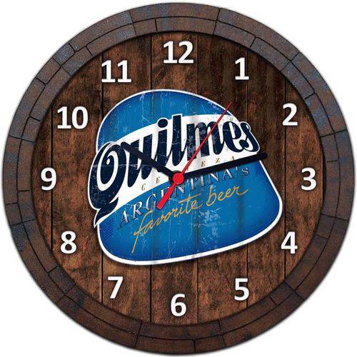 Tamanhos, Medidas e Dimensões do produto Relógio de Parede Quadro Tampa de Barril Cerveja Bebida W088