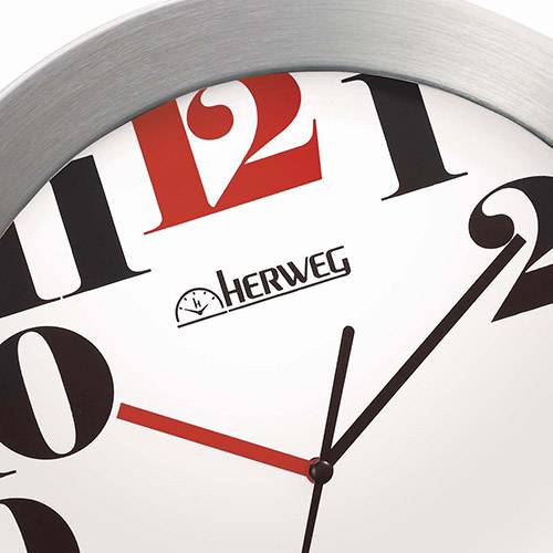 Tamanhos, Medidas e Dimensões do produto Relógio de Parede Quartz Alumínio - Herweg
