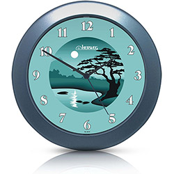 Relógio de Parede Quartz Azul Metálico - Herweg