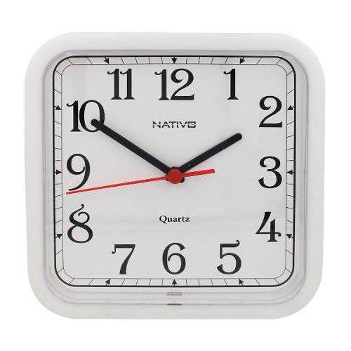 Relógio de Parede Quartz Branco 21,5 X 21,5 Cm