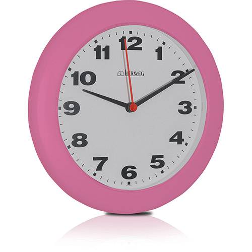 Relógio de Parede Quartz Rosa Baby - Herweg
