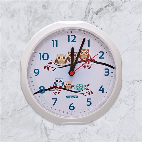Relógio de Parede Quartz Sulclock Branco Branco
