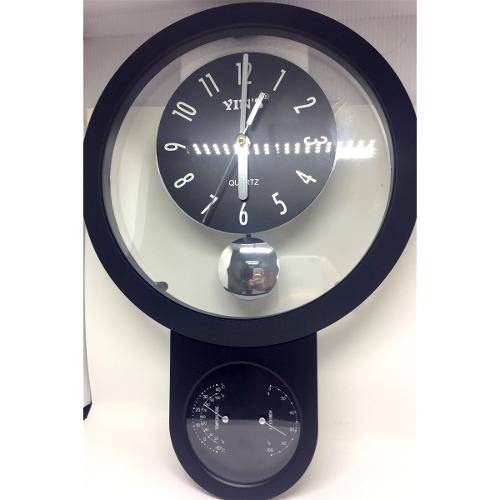 Relogio de Parede Redondo com Termometro e Medidor de Umidade com 25,5cm Termo Higrometro Analogico