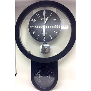 Relogio de Parede Redondo com Termometro e Medidor de Umidade com 25,5Cm Termo Higrometro Analogico