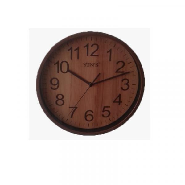 Relógio de Parede Redondo Modelo Madeira - Capricho