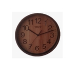 Relógio De Parede Redondo Modelo Madeira