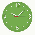 Relógio de Parede Verde Silencioso Redondo Quartz 30cm