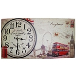 Relógio De Parede Vintage Decoração Braslu Xin-04 Inglaterra