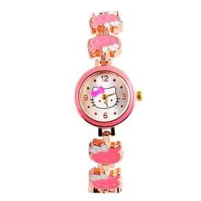 Relógio de Pulso Hello Kitty Cristal Infantil - Rosa Bebê