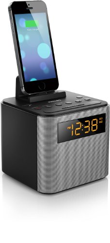 Relógio Despertador com Speaker Philips AJT3300/37 com Bluetooth/USB Bivolt Cinza/Preto