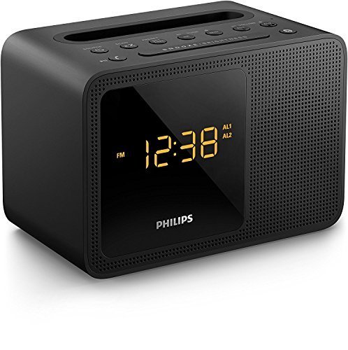 Relógio Despertador com Speaker Philips AJT5300/37 com Bluetooth/USB Bivolt - Preto