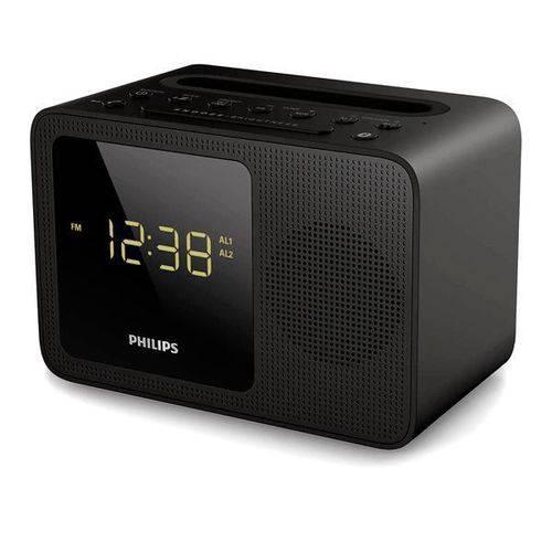 Relógio Despertador com Speaker Philips Ajt5300/37 com Bluetooth/USB Bivolt - Preto