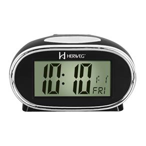Relógio Despertador Digital 7x11x6 Herweg - Preto