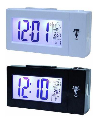 Relógio Despertador Digital com Projetor de Horas Pilha - Exclusivo