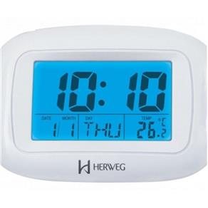 Relógio Despertador Digital Herweg Alarme Termômetro 2967
