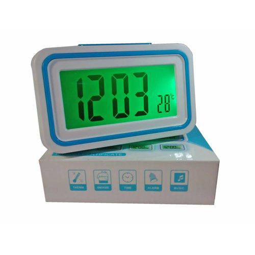 Tudo sobre 'Relogio Despertador Digital LCD Led com Termometro Fala Hora e Temperatura'