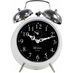 Relógio Despertador Mecânico Clássico Herweg 2382-21