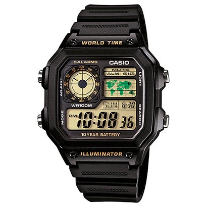 Relógio Digital Casio AE-1200WH-1BVDF Masculino