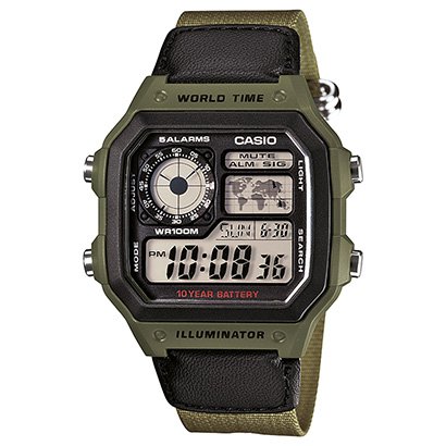 Relógio Digital Casio AE-1200WHB-3BVDF Masculino