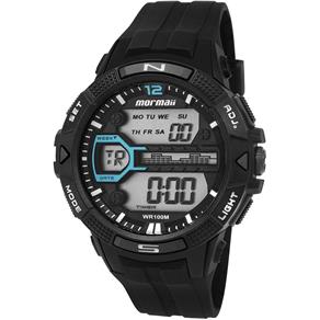 Relógio Digital Mormaii Silicone a Prova D`água MO5000/8A Masculino Preto/Azul