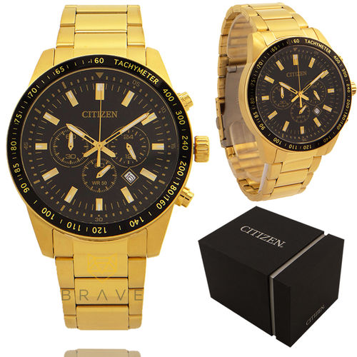 Relógio Dourado Citizen Masculino Ouro TZ30802U com 1 Ano de Garantia