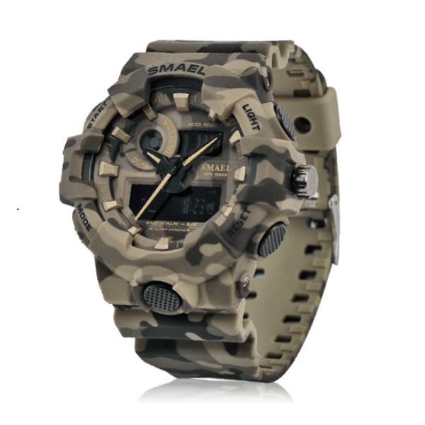 Relógio Esportivo Militar Shock Smael 8001 Camuflado - Lei Li Imports