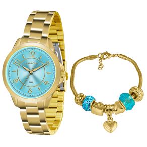 Relógio Feminino Analógico Lince LRG4504L com Pulseira - Dourado