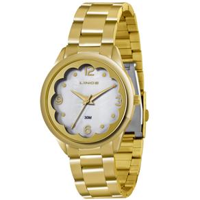 Relógio Feminino Analógico Lince Pulseira em Aço 30m LRG4281L B2KX - Dourado