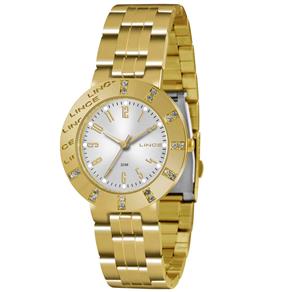 Relógio Feminino Analógico Lince Pulseira em Aço 3ATM LRG4318L S2KX - Dourado