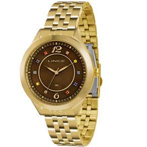 Relógio Feminino Analógico Lince Pulseira em Aço 3ATM LRG4324L M2KX - Dourado