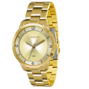 Relógio Feminino Analógico Lince Pulseira em Aço 3ATM LRG4322L C2KX - Dourado