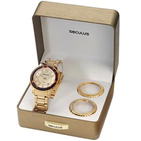 Relógio Feminino Analógico Seculus Fashion 24773LPSFDS2 – Dourado