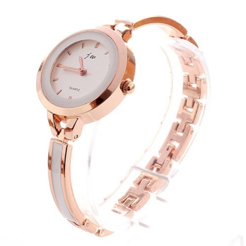 Relógio Feminino Bracelete Jw Dourado Quartzo Analógico